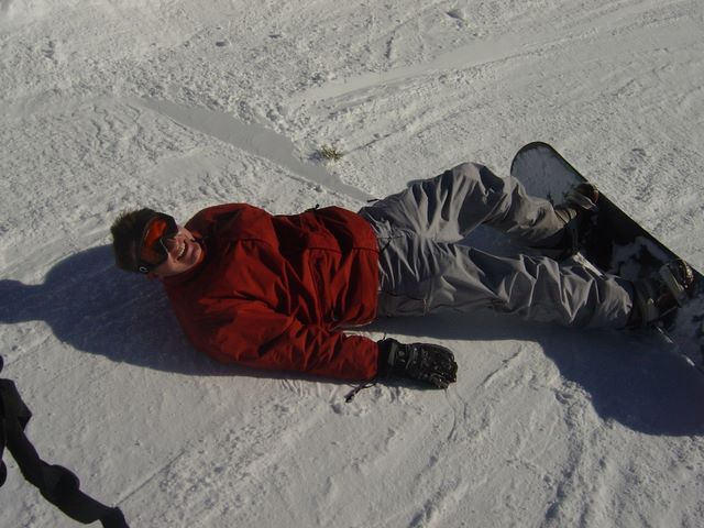 He fell over!
