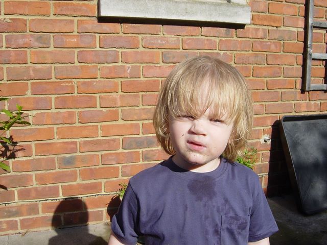 I didn't eat any mud Dad I promise!