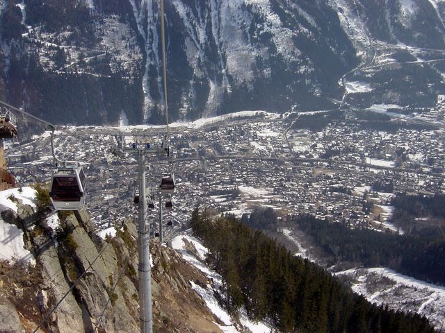 Chamonix from Brevent Cable Car